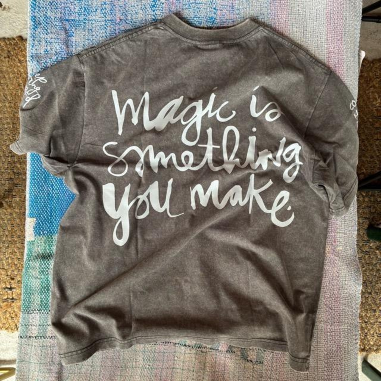 TOPANGA Lady's TOPANGA FIRECOUNTRY Pigment dyed T-shirt Magic is something you make Gray 　ピグメントダイ半袖Tシャツ　マジックイズ　グレー　