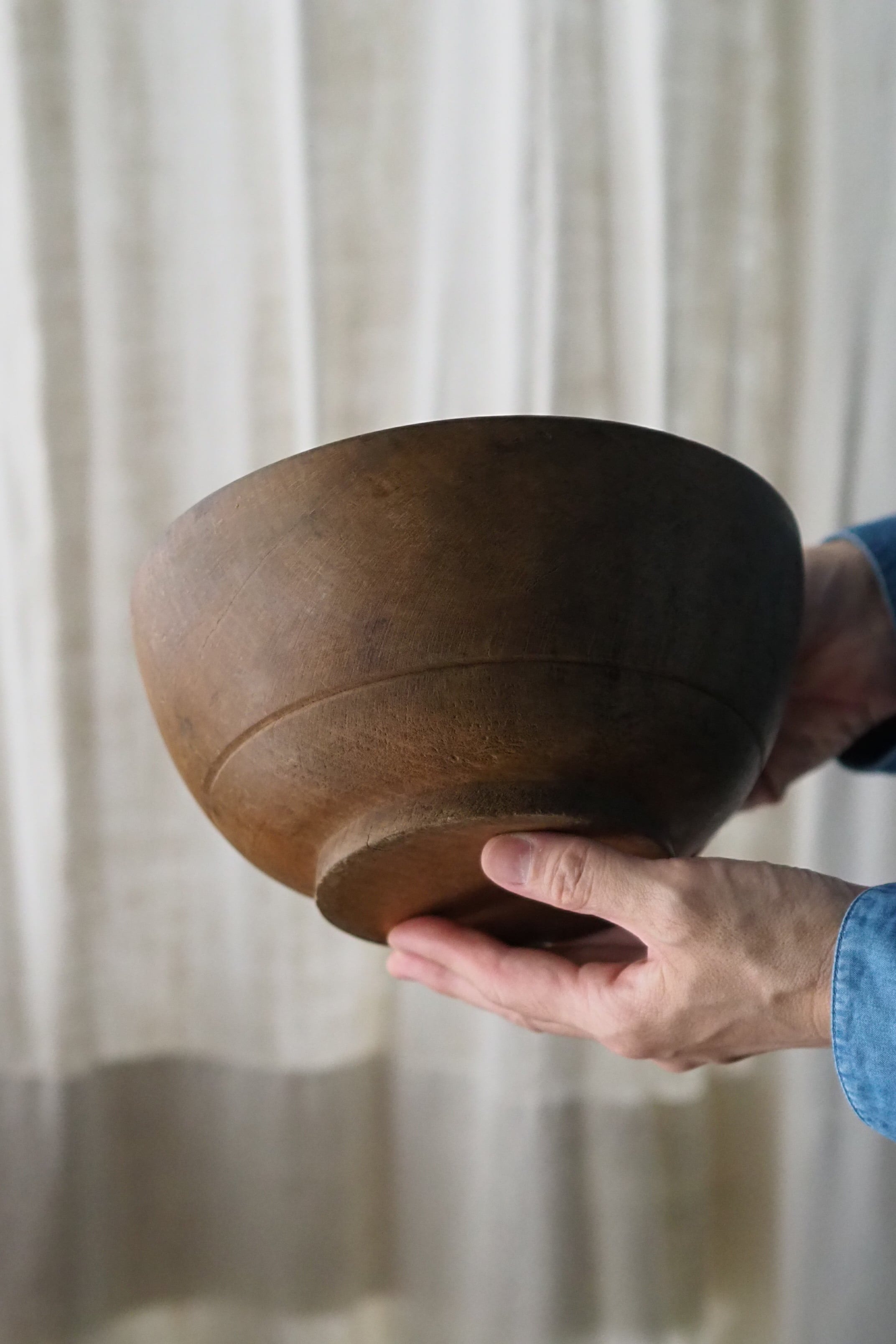 イギリスアンティーク 木のすり鉢-antique wood mortar | アンティーク