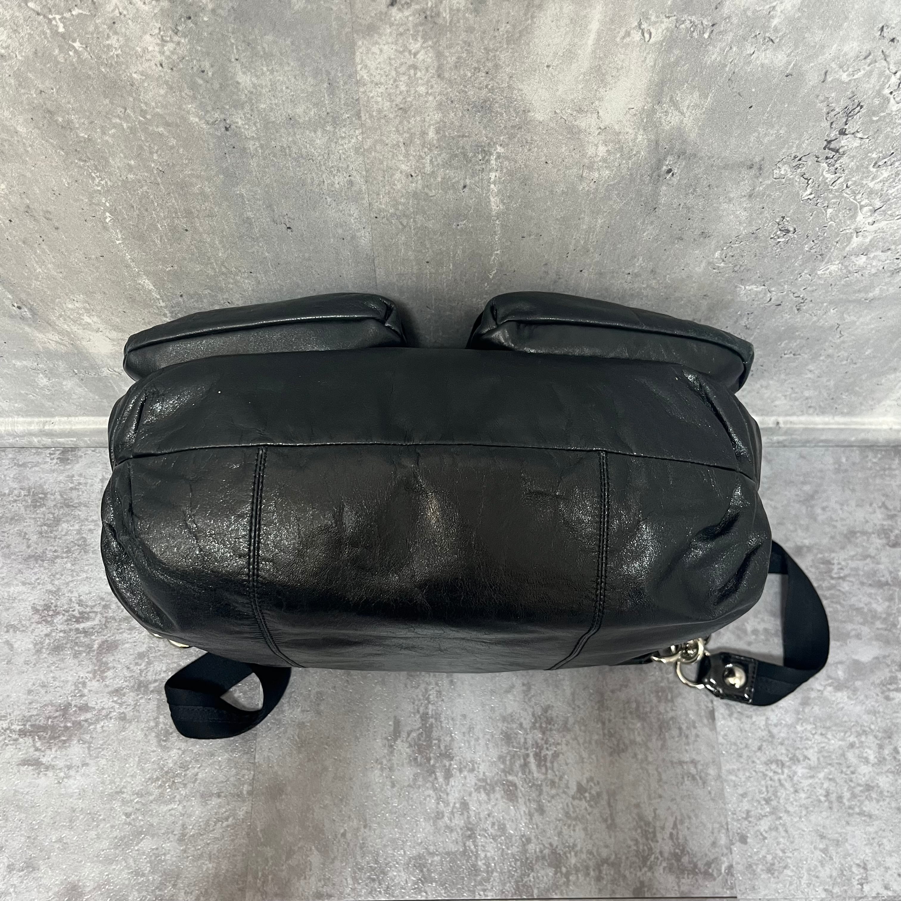 COACH】コーチ Y2K poppy ショルダーバッグ 黒 レザー 大容量 ポピー