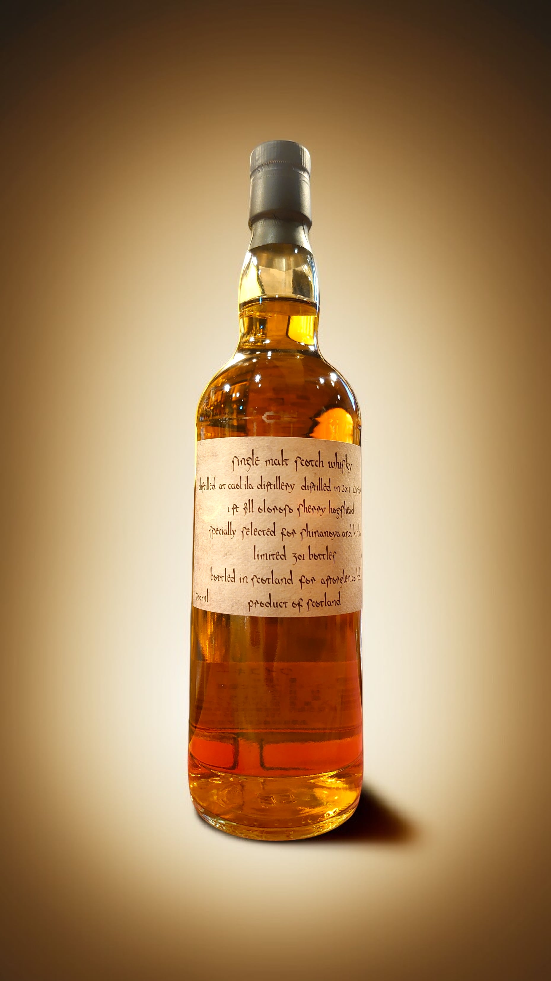 カリラ2011 12年 オロロソシェリーホグスヘッド-Handwriting Label-for