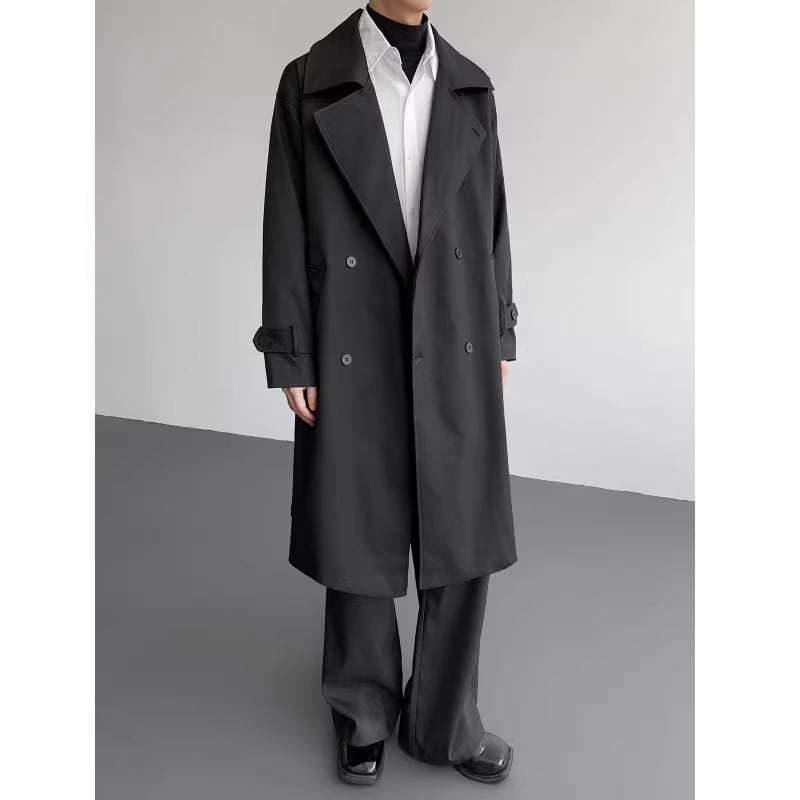 オーバーサイズ ミニマルトレンチコート 2color MOJ0264