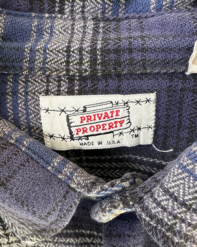 -Private Property- Vintage 80-90s XL Flannel Shirt made in USA