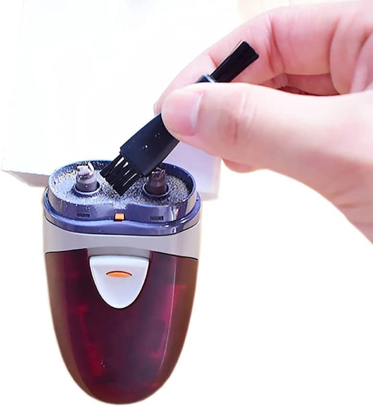 10個の電気シェーバークリーニングブラシ、多機能トリマークリーニングブラシ滑り止めトリマーブラシシェーバーアクセサリー(黒)