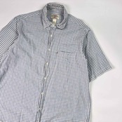 90s 00s POLO JEANS CO. ポロ ジーンズ チェック 半袖シャツ L/ブルー系 メンズ ラルフローレン オールド インパクト21
