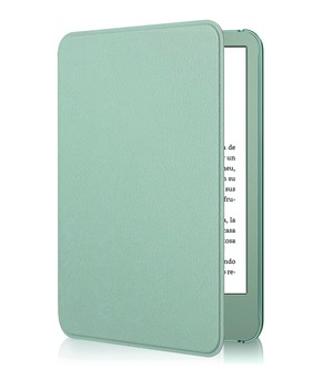 【特価処分】MoKo Kindle 第11世代 2024/2022 6インチ用 ケース Kindle 2024/2022 カバー キンドル第11世代 PC製 軽量 薄型手帳型 耐衝撃 シンプル 傷つき防止 取付簡単 Green