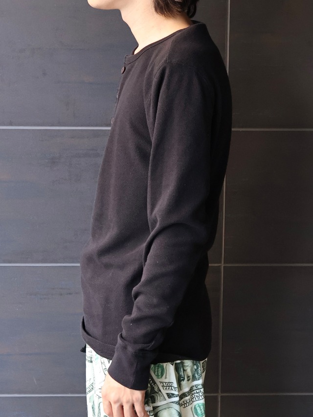 relaxed thermal polo shirt