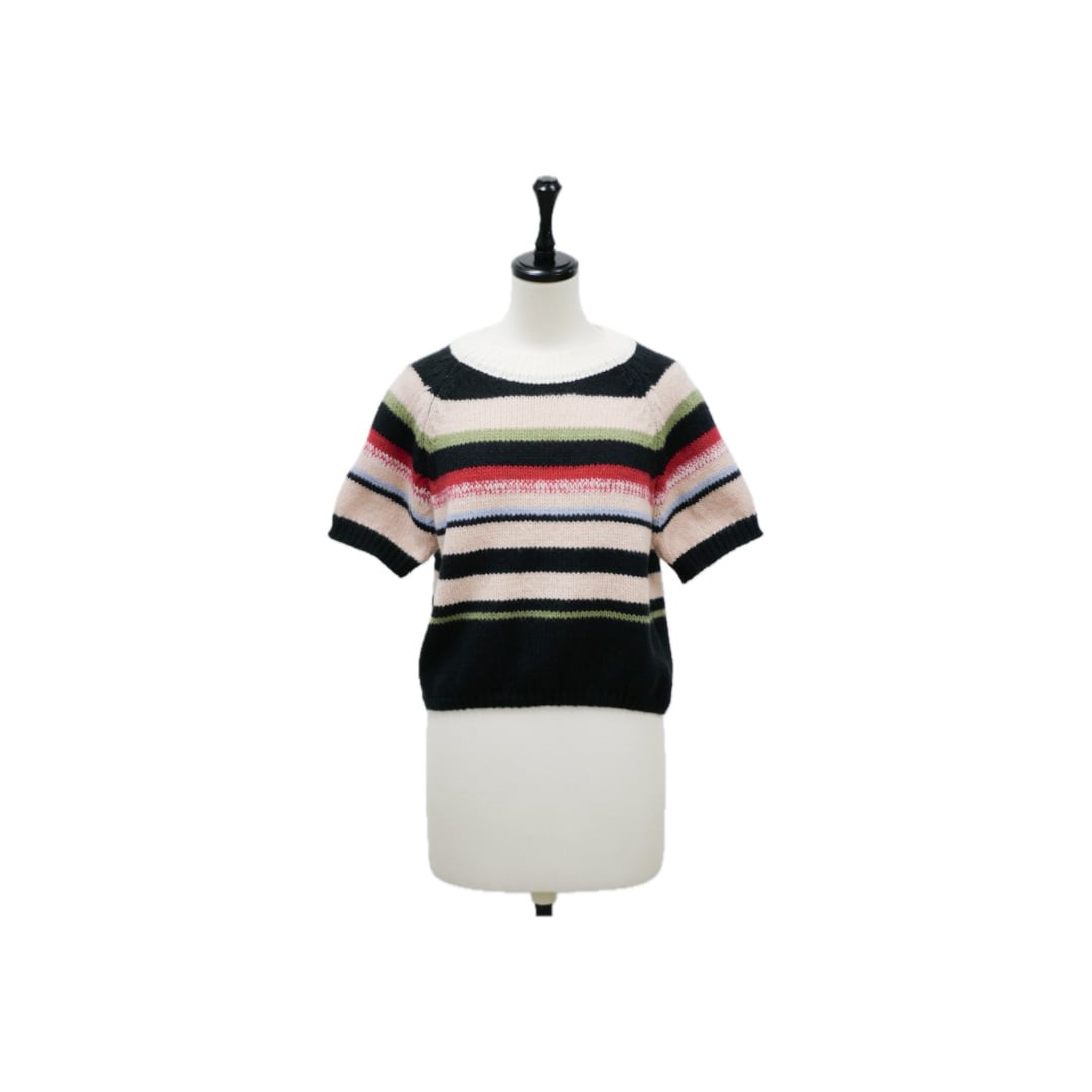 Multi color stripe knit