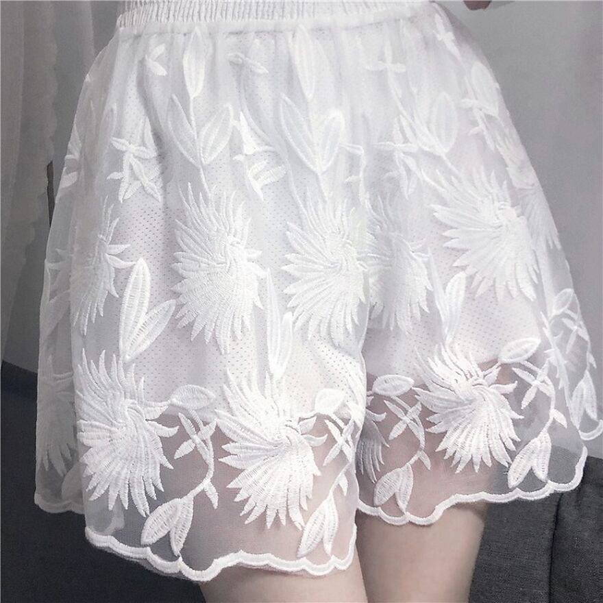 サブカル 服 地雷系 通販 ロリータ ショーツ 安全パンツ レース 刺繍 ミニスカ インナー ソフトロリータ 透け防止