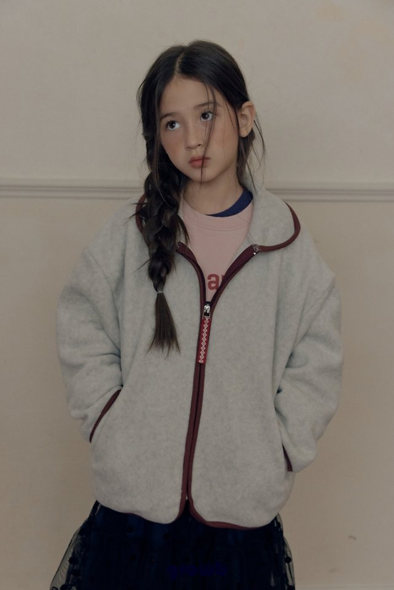 韓国子供服 / growb / パイル ジャンパー / 秋服 *XS~JM*