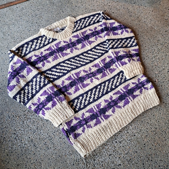 エクアドル製 総柄セーター used [301013]