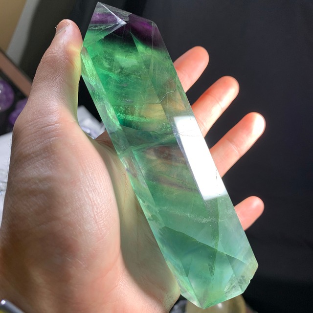 95ポイント　透明度高め☆グリーンフローライト