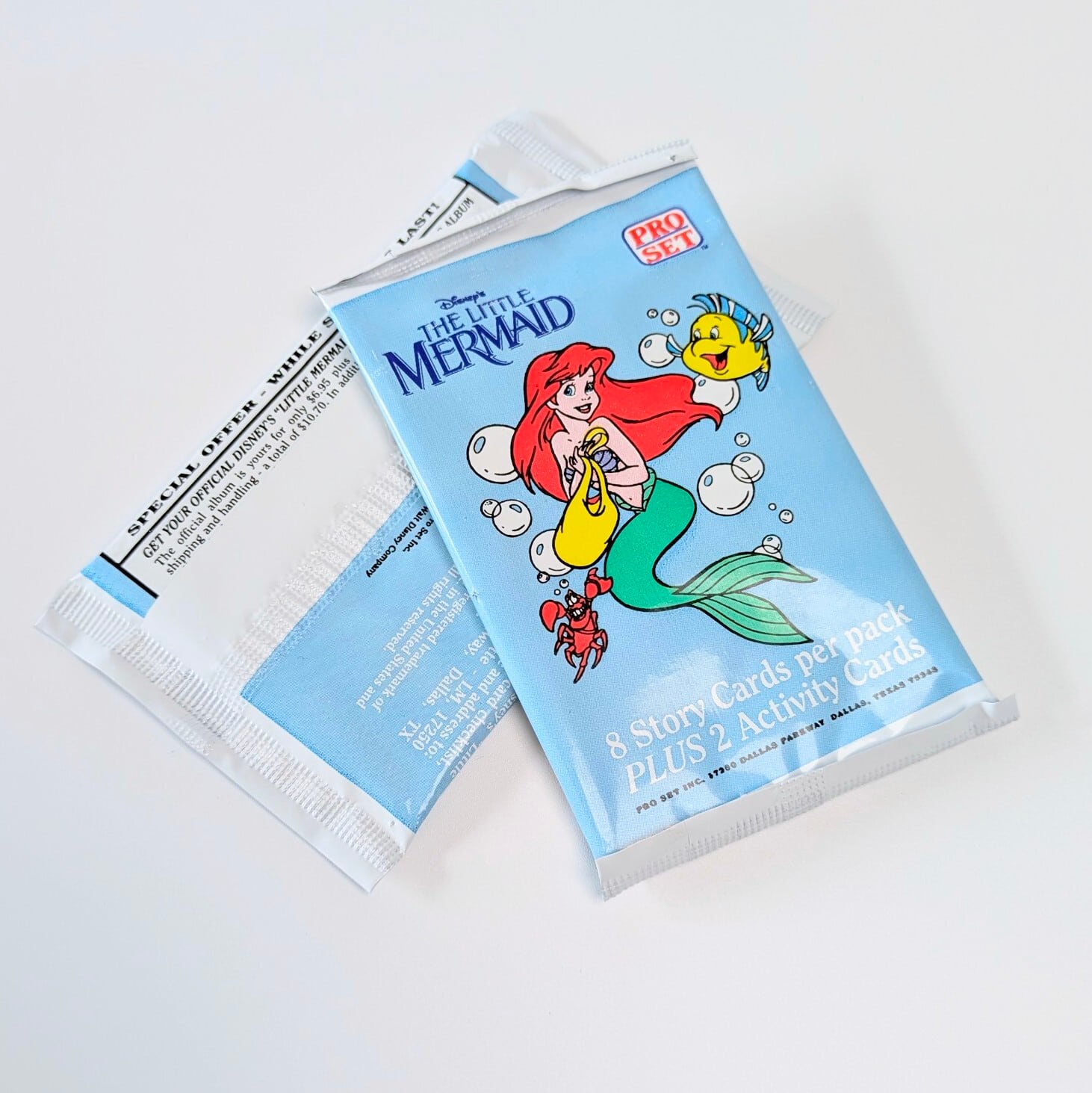 ☆送料無料！☆1991年製 PROSET【 THE LITTLE MERMAID Collectible Story Cards（ リトルマーメイド コレクタブル ストーリー カード ） DISNEY / ディズニー 】VINTAGE トレーディングカード 単品 （1個=8CARDS+2Activity Cards）〚アメリカン雑貨 アメトイ〛