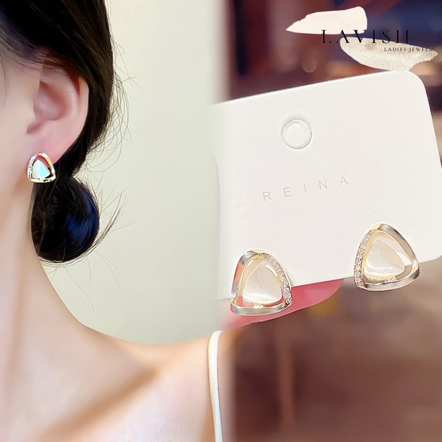 トライアングルモチーフ ピアス レディース pierce