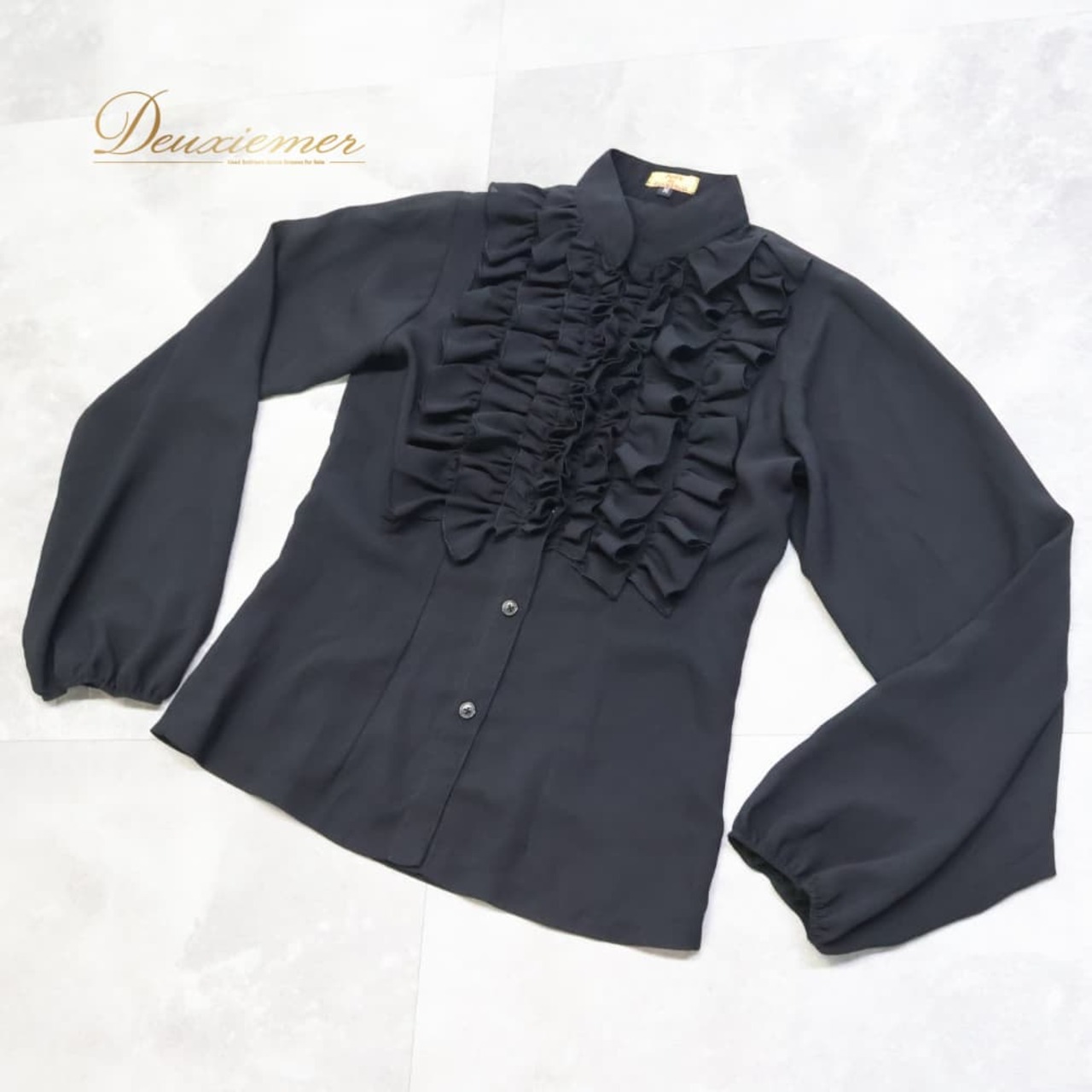 フラメンコ 衣装 DOCE del Flamenco ドセデルフラメンコ トップス ブラウス ブラック系 黒 無地 長袖 フリル 透け感 ダンス パーティ 発表会 レディース ステージ 上品 舞台 コスチューム かわいい