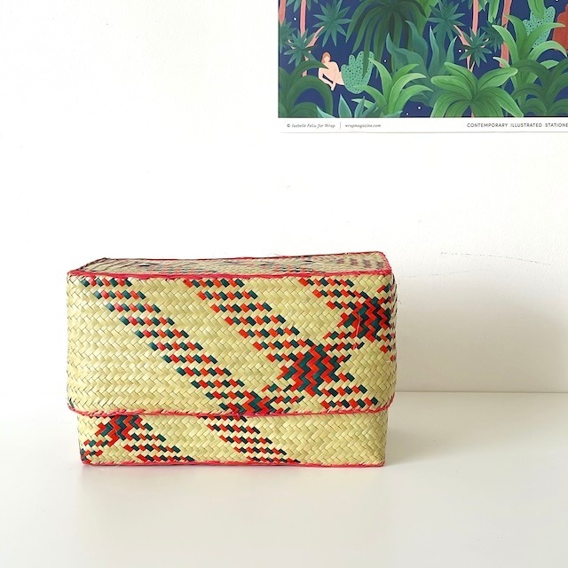 Rectangular colourful basket S w23cm×11cm×h12.5cm