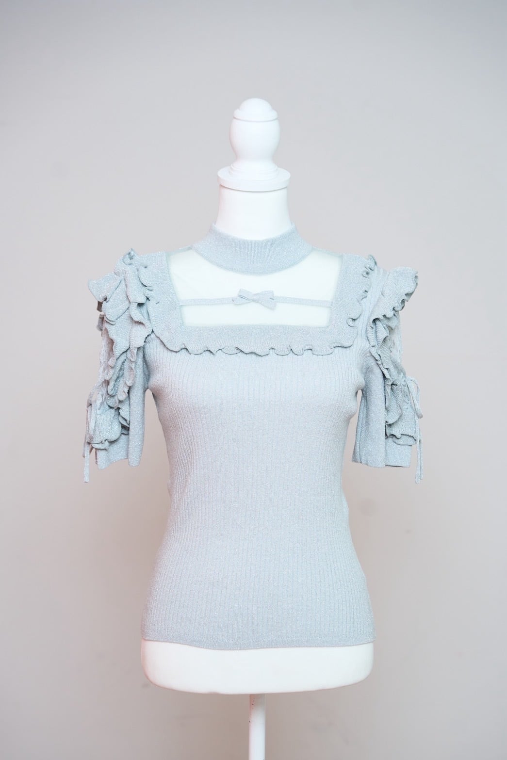 きらきらフリルサマーニット