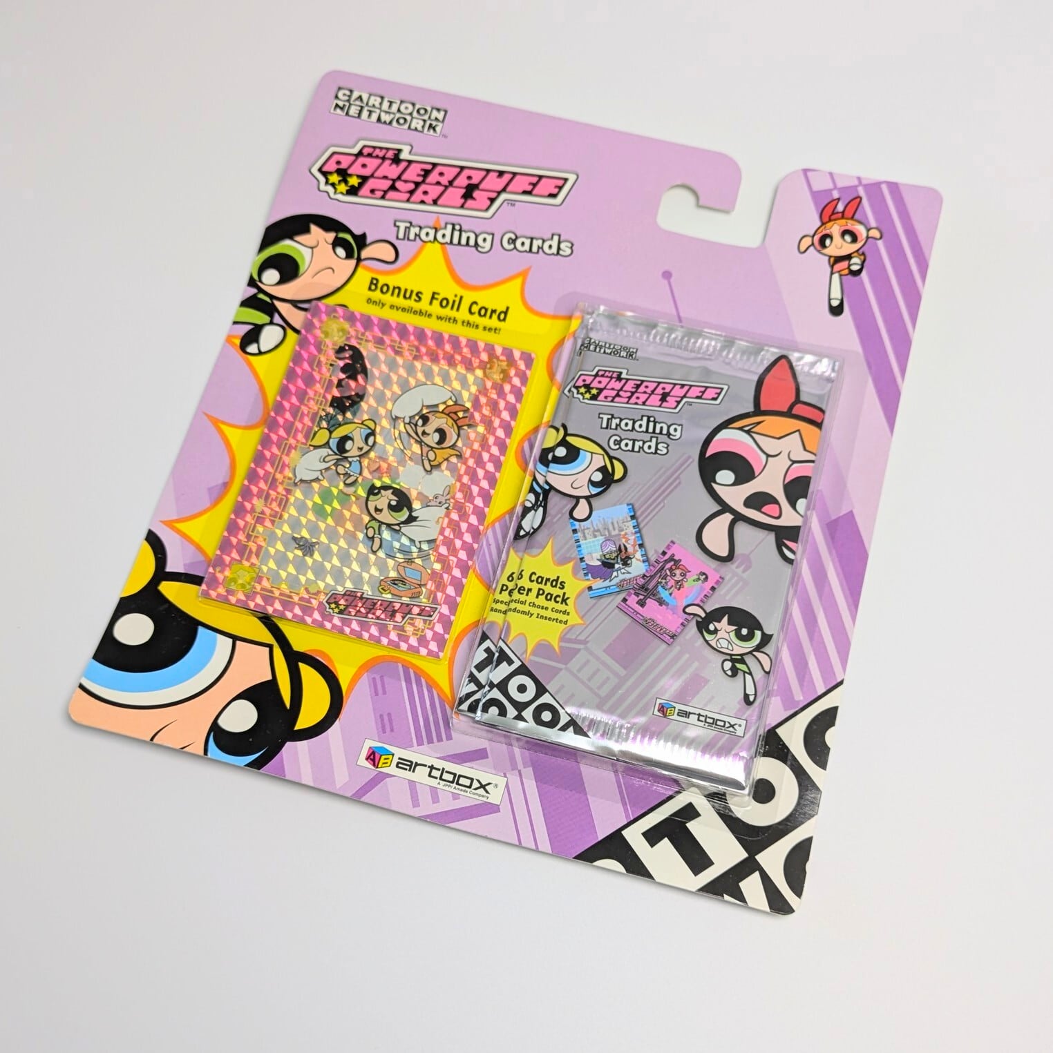 ☆DEADSTOCK 2000年製☆ 送料無料!【 パワーパフガールズ( The Powerpuff Girls )】Trading Cards SPECIAL SET カートゥーンネットワーク CARTOON NETWORK / VINTAGEトレカ単品 (1個=6CARDSが2個 +1BONUS Card)〚アメリカン雑貨 アメトイ〛