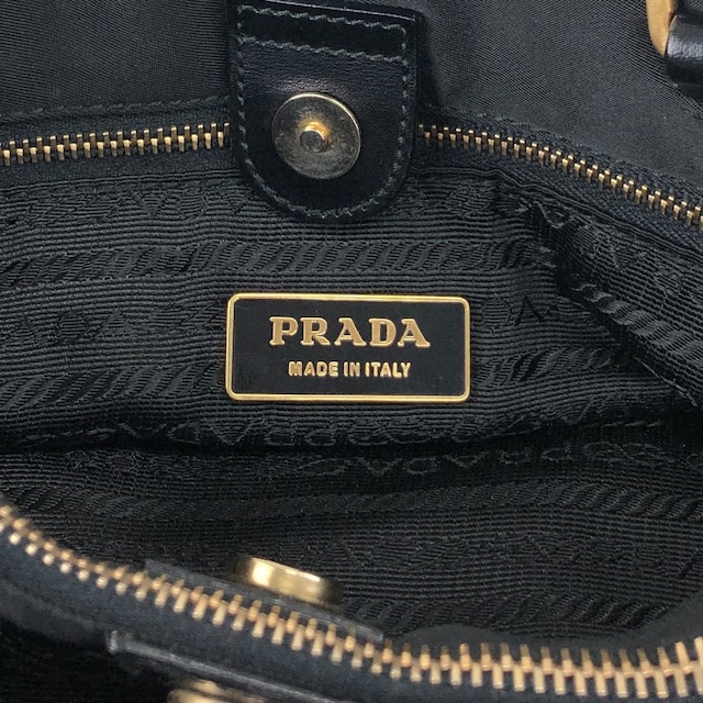 PRADA プラダ トートバッグ ブラック トライアングルロゴ ナイロン vintage ヴィンテージ オールド i7j56x