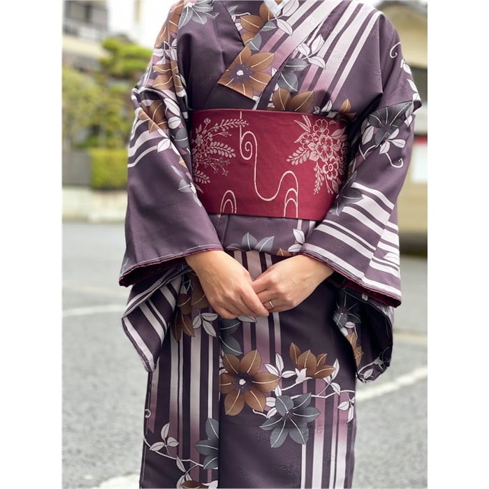 ❣️新品　大特価　日本製浴衣 作り帯とキスミス浴衣と草履簪セット