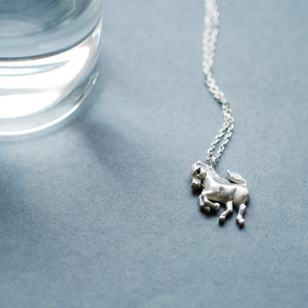 艶消し 馬 ネックレス シルバー925 | クラウドジュエリー(Cloud
