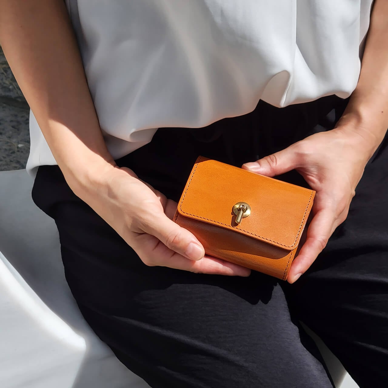 左利き用オコシ金具ミニ財布　各色【受注製作】