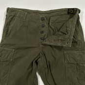 or slow オアスロウ ミリタリー カーゴパンツ 2/カーキ/ボタンフライ