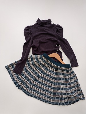 RIB SKIRT - TEAL / FUB