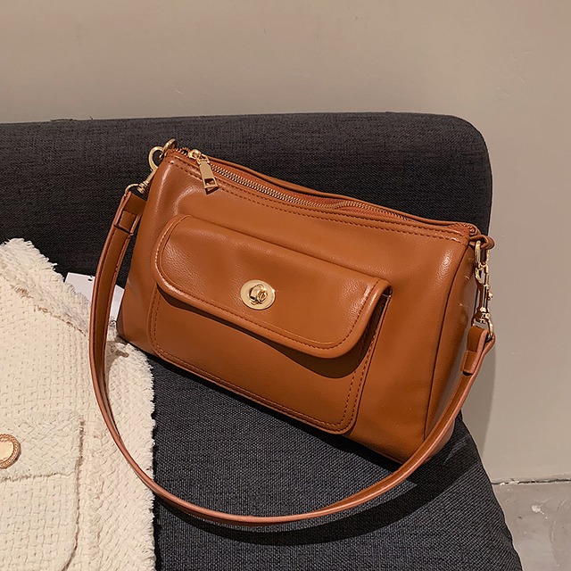 オータムスタンダードカジュアルショルダーバッグ レトロ 秋物 メッセンジャーバッグ 手作りハンドバック44792855124