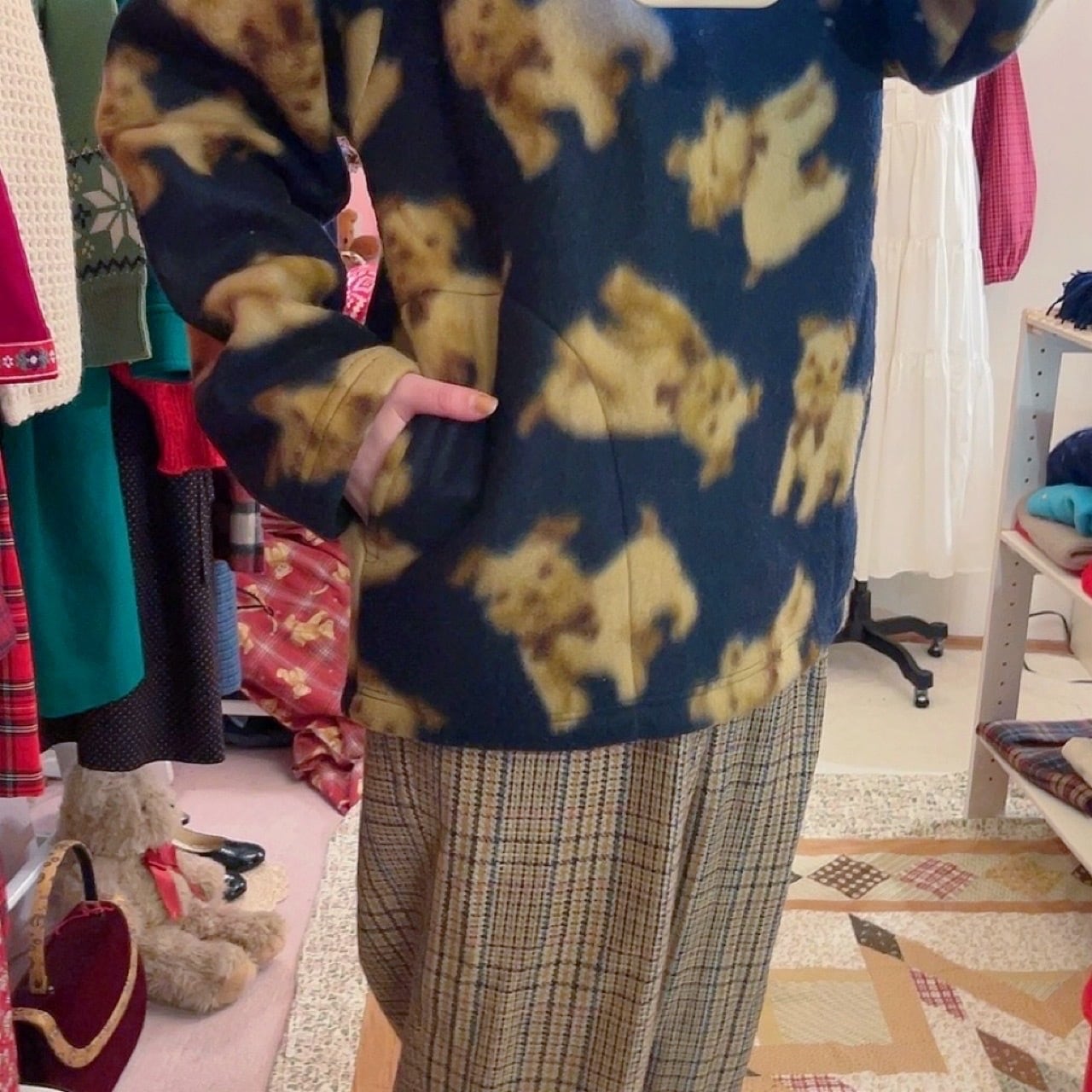 dog high neck fleece pullover