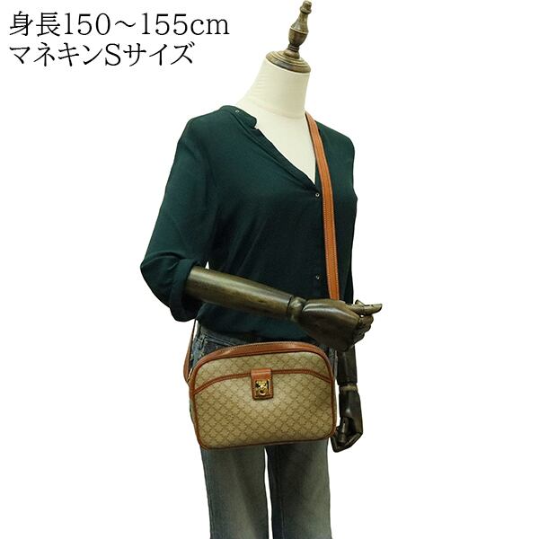 美品　CELINE セリーヌ　ショルダーバッグ　マカダム　ベージュ　ブラウン Vintage CELINE セリーヌ ショルダーバッグ マカダム ベージュ