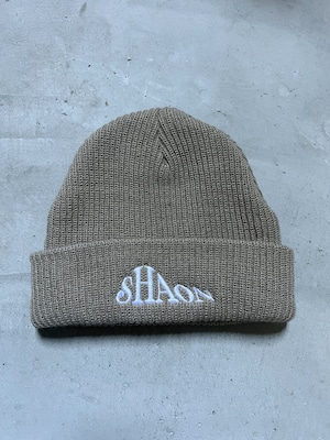 SHAON LOGO KNIT CAP MOCA