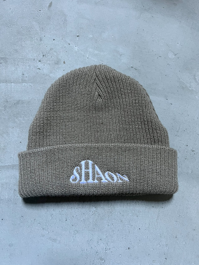 SHAON LOGO KNIT CAP MOCA