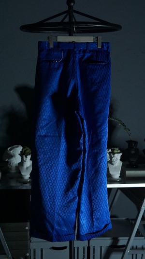 80's SUPER WIDE STRAIGHT BLUE SLACKS