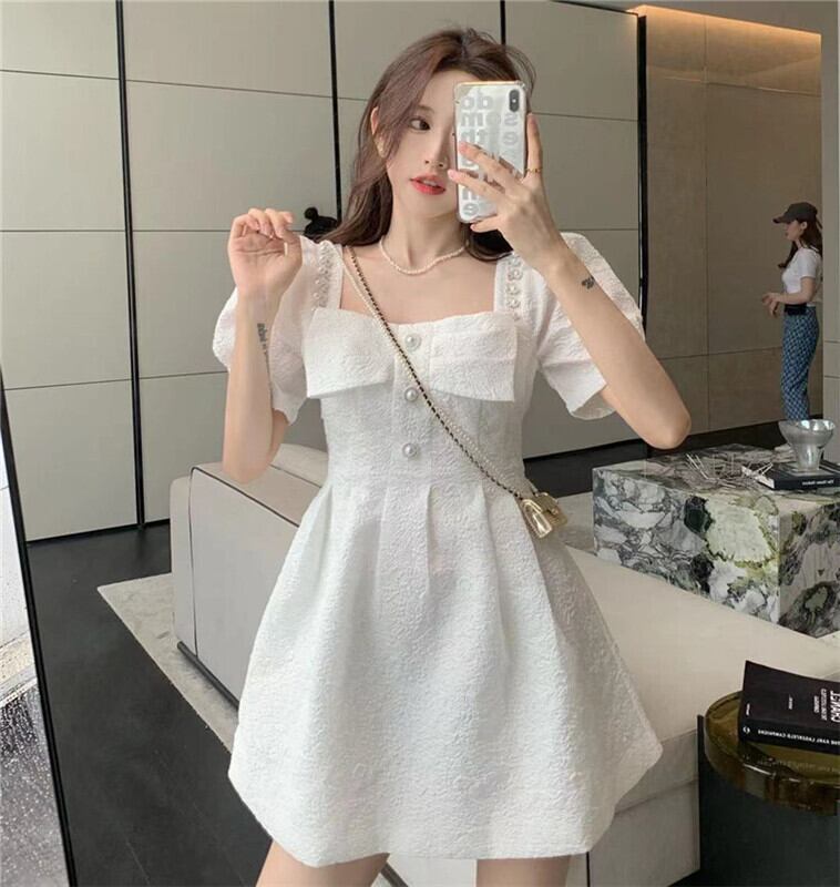 ドレス サマーショートスカート リボンウェスト 大人ガーリー スウィート キュート カジュアル 夏物 フラワーデザイン ブラックストロベリース12701928095