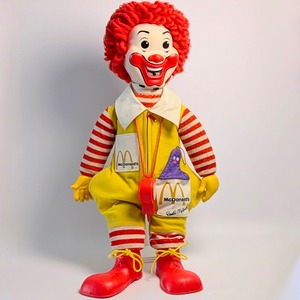 ☆VINTAGE1978☆【 McDonald's（ マクドナルド ） 】『 Ronald McDonald / ロナルド・マクドナルド ホイッスルドール 』Plush Toy / プラッシュ / ぬいぐるみ 〚アメリカン雑貨 アメトイ〛