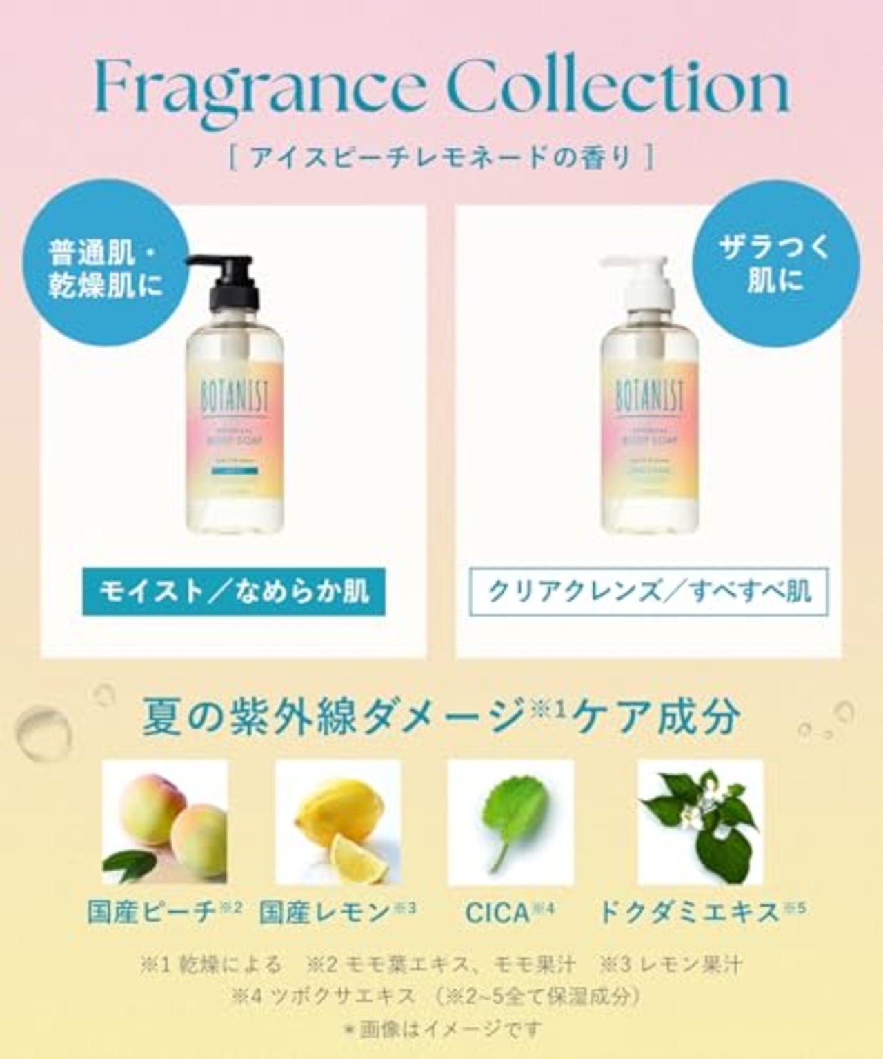 [2025夏] BOTANIST ボタニスト ボディーソープ クリアクレンズ アイスピーチレモネードの香り