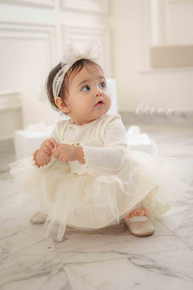 【1/27〆予約】<OREN>  Seriel ribbed tutu suit