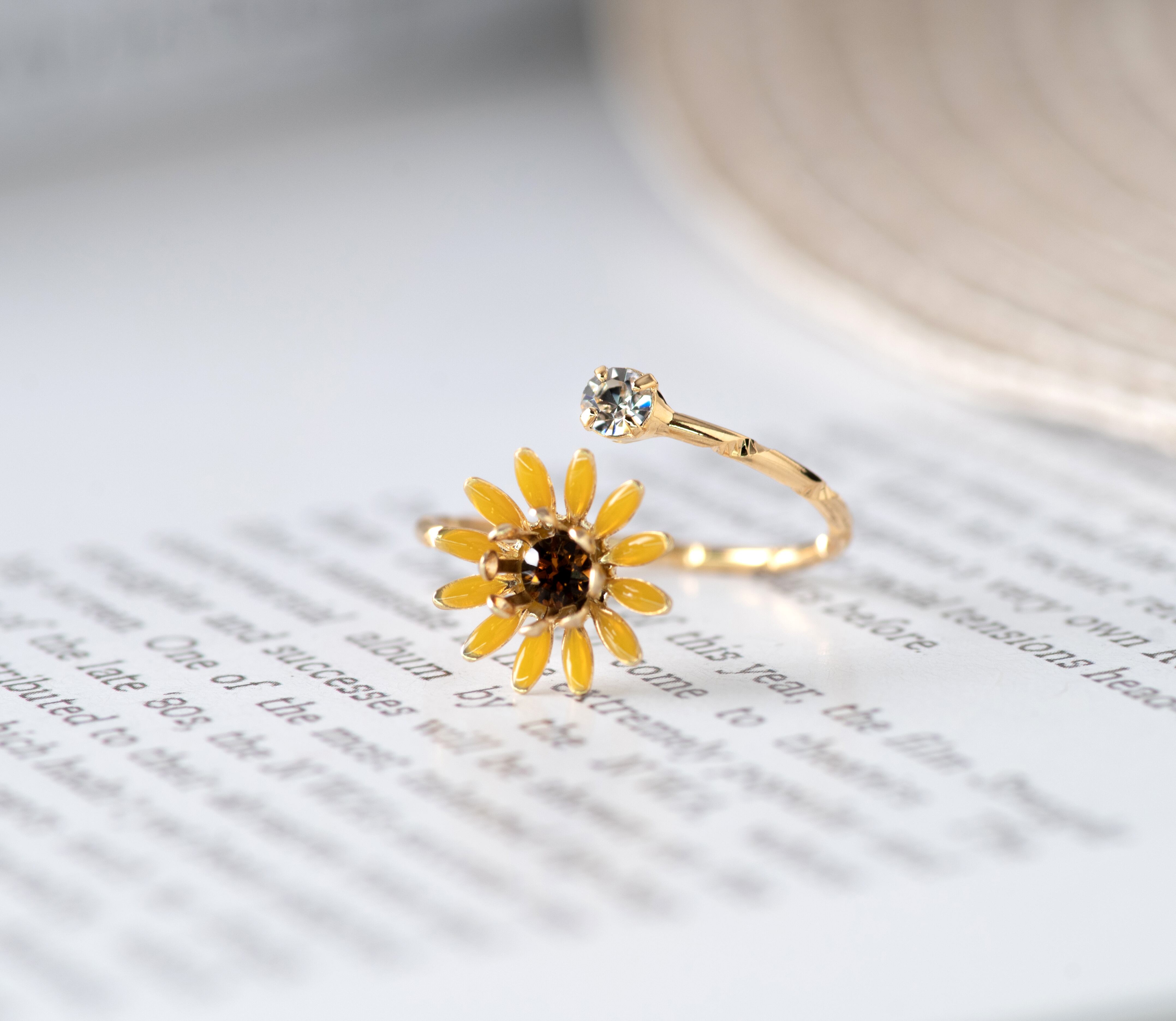 ひまわりの花 リング | lemonsoda091