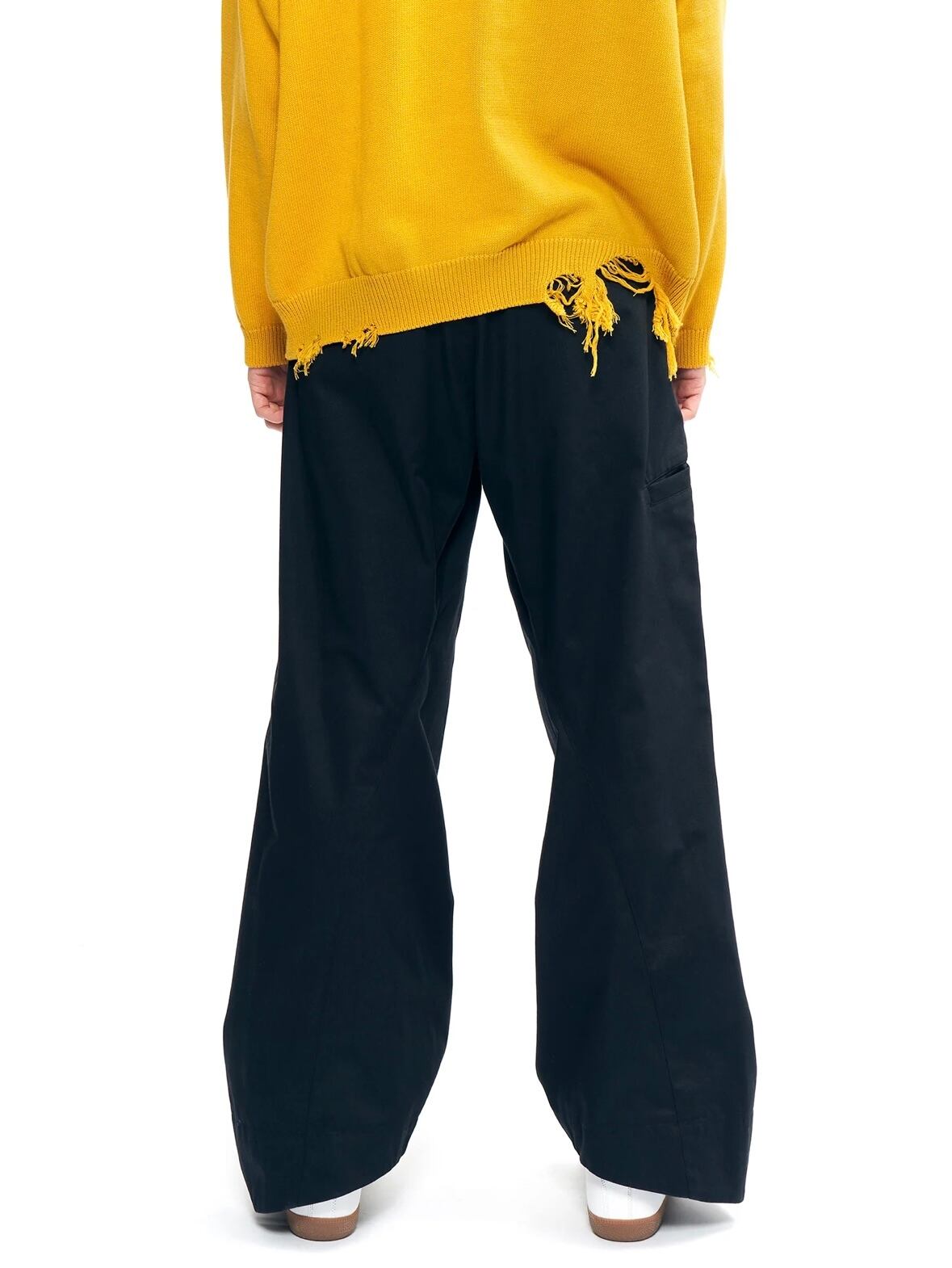 YUKI HASHIMOTO | RAW EDGE TWISTED WORK PANTS | GREY | HOWDAY