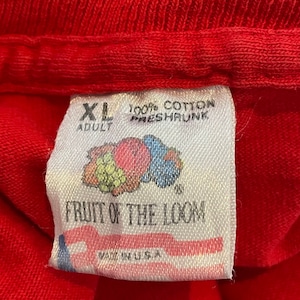 【FRUIT OF THE LOOM】90s  USA製 ババガンプ シュリンプ アドバタイジングTシャツ アメリカ古着