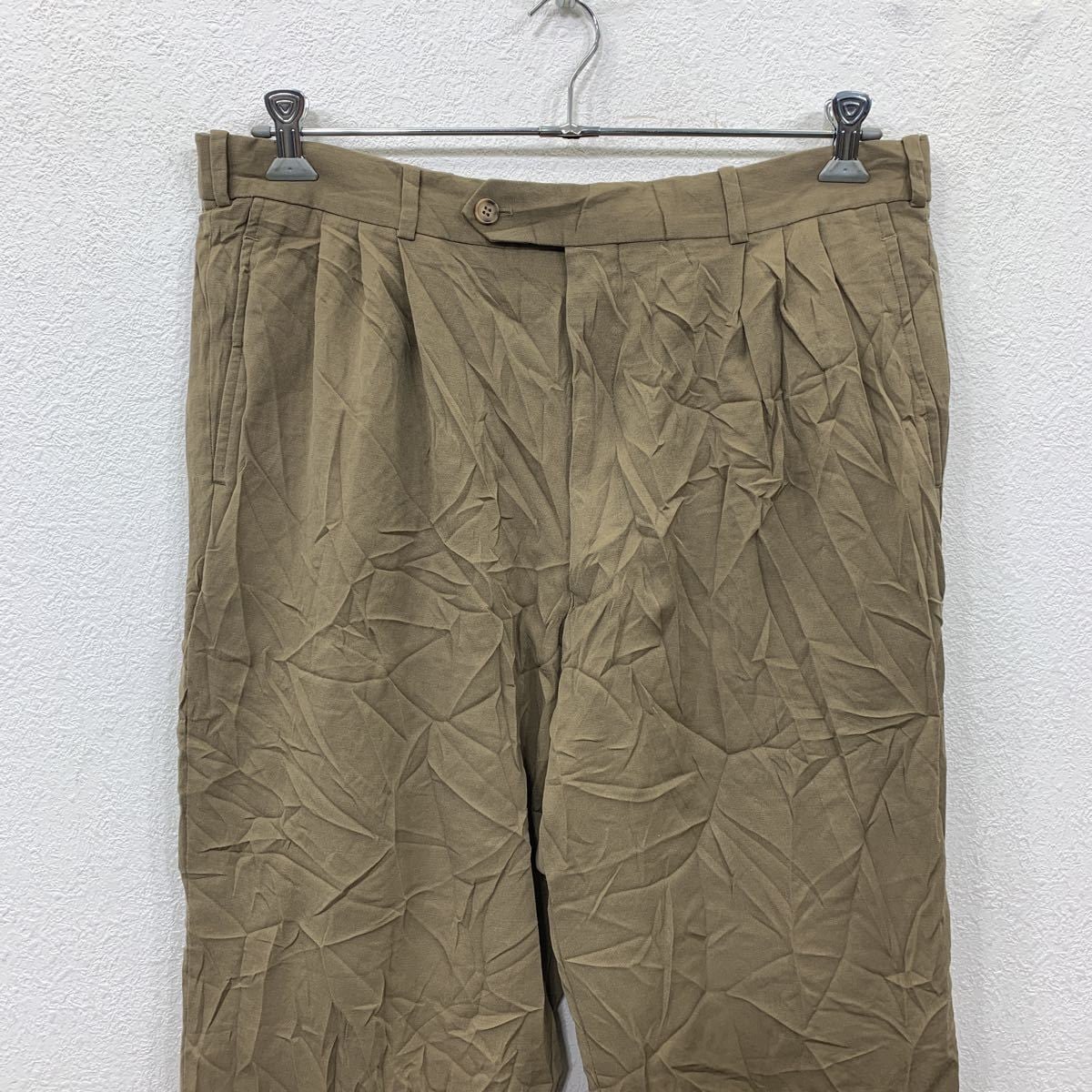 Cordovan Grey Ltd スラックスパンツ W38 ベージュ ビッグサイズ 古着