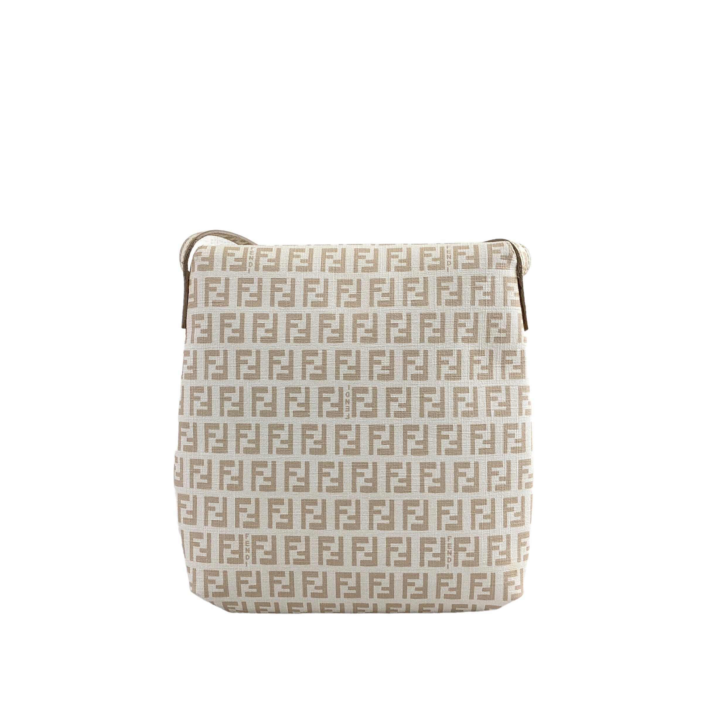 FENDI フェンディ ズッキーノ ショルダーバッグ ベージュ FFロゴ PVC