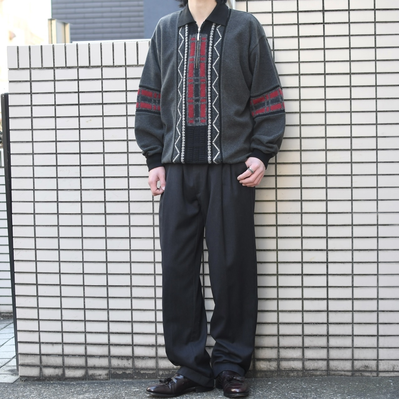 PRONTO UOMO 2 tuck slacks black