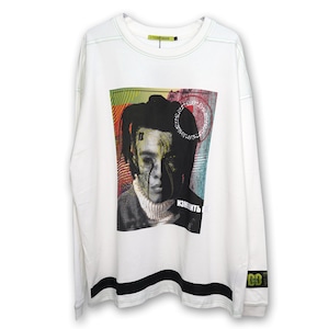 ZiCRAZE + T.C.R B L/S  TEE - WHITE