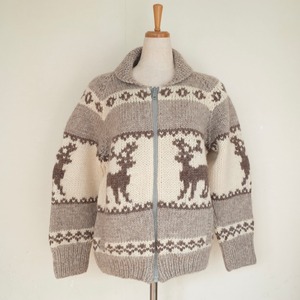 NZ made cowichan sweater "reindeer"