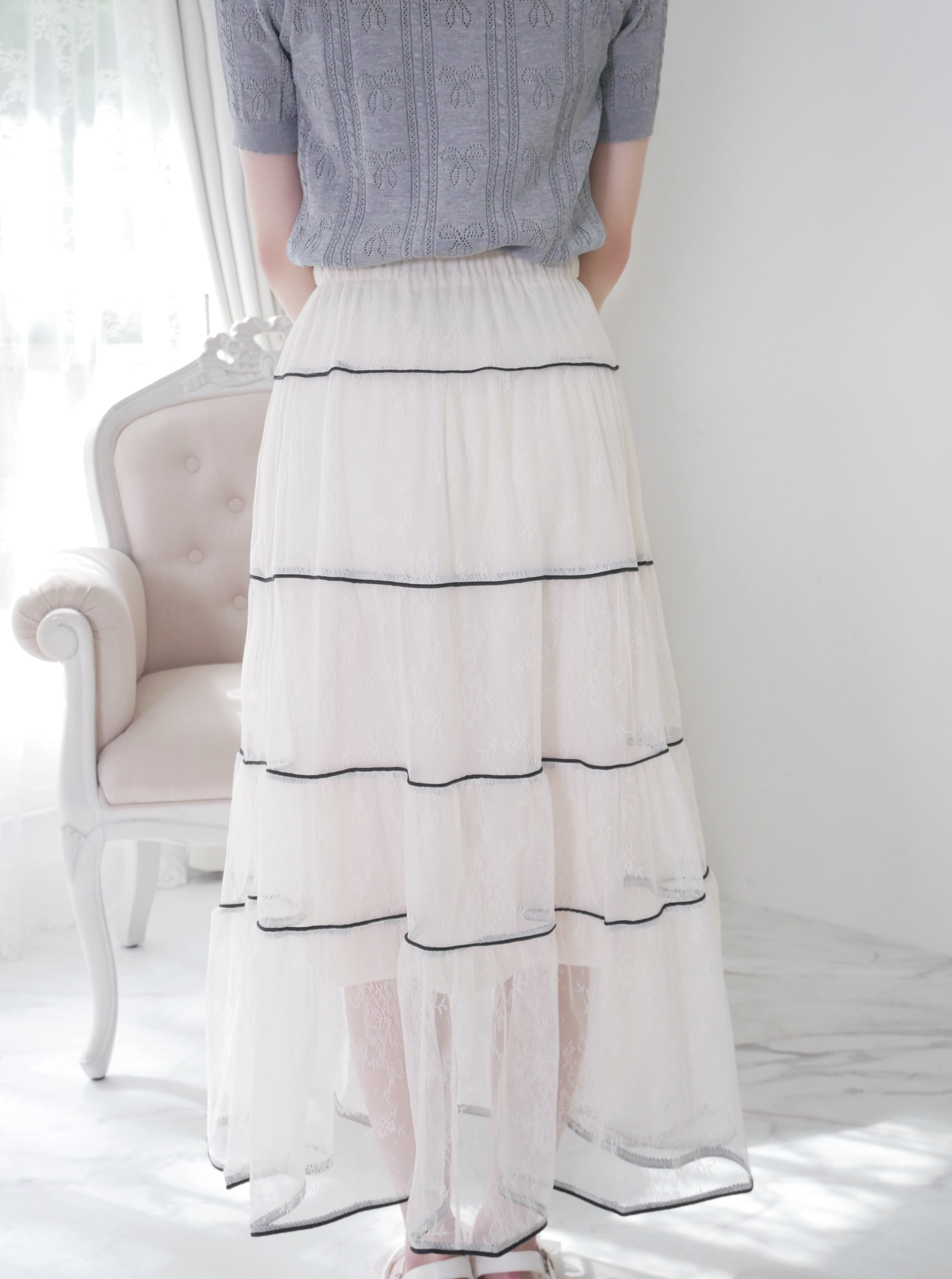 piping tiered skirt