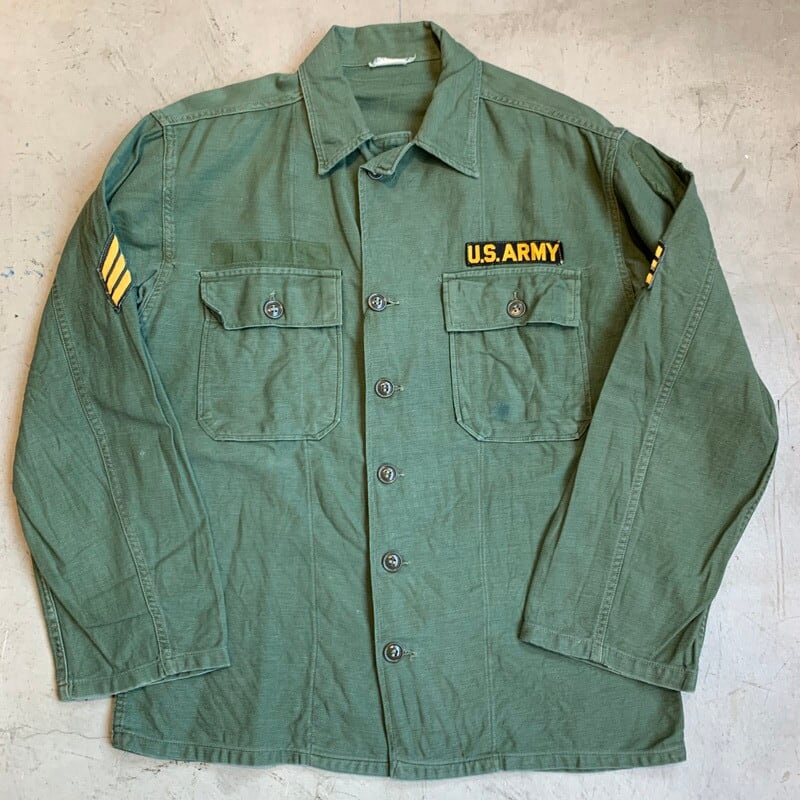 U.S.ARMY OG-107 ミリタリー　ワークシャツ　ジャケット　USED