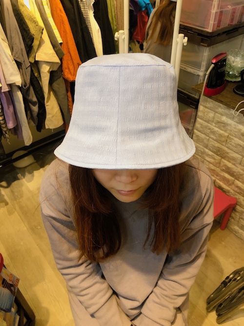 Gather Tulip Hat コットン シアサッカー ギャザー チューリップハット