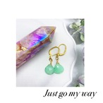 天然石クレソプレーズピアス