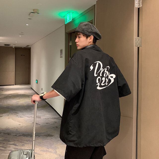 予約販売】メンズ セットアップ 上下 半袖 ハーフパンツ バック